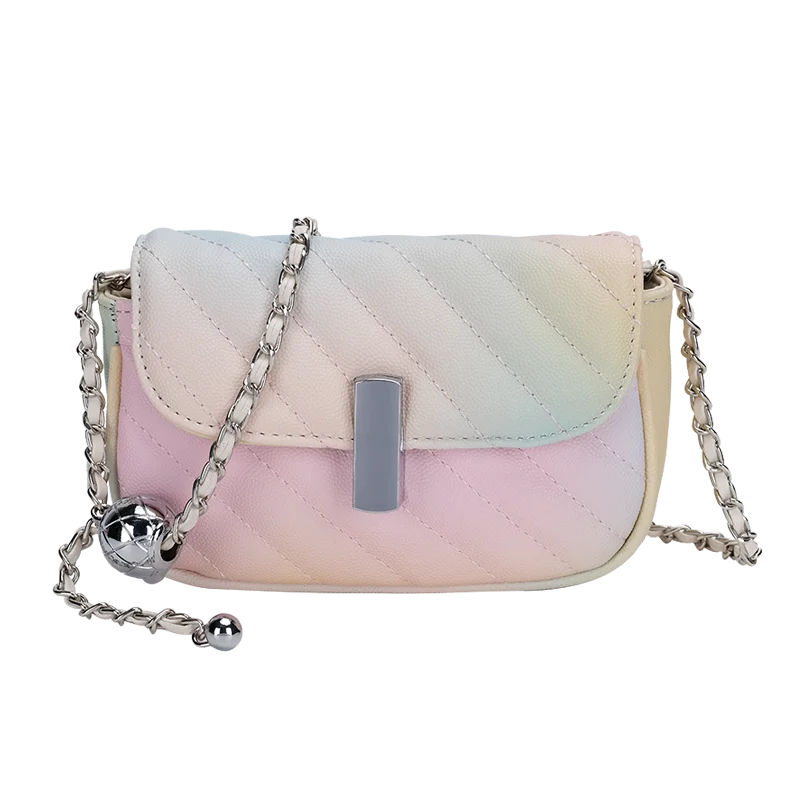 

2021 New Design Mini Version Unique Style Rainbow Color Lady Bag Shopping Must-have Single-shoulder Diagonal Female Bag L32601