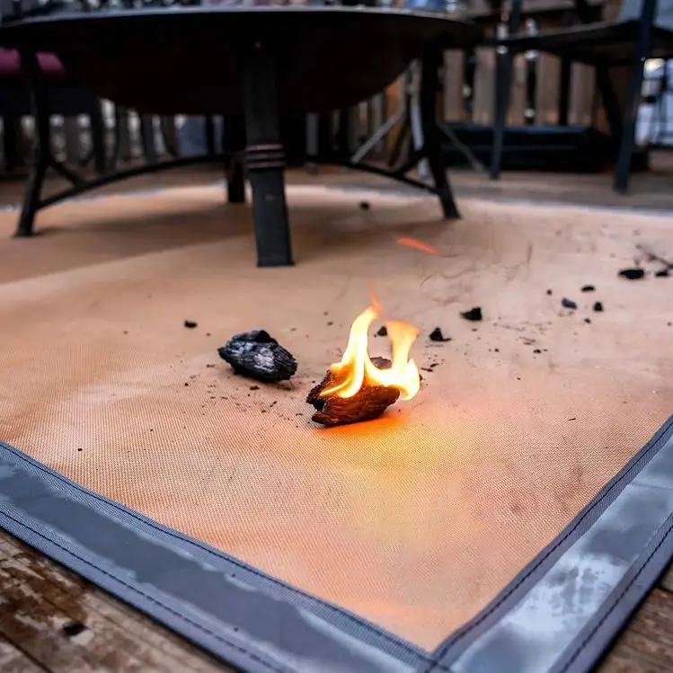 

Fireproof Fire Pit Ember Mat for Deck, As picture