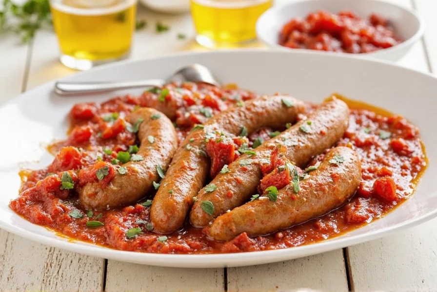 Homemade Italian sausage being stuffed into casings