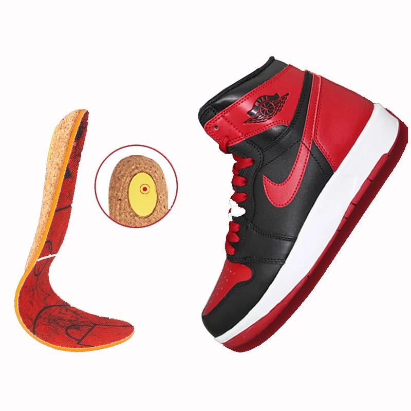

2021 new cork insoles basketball customized shock absorption sweat absorption breathable sports insoles for aj shoes