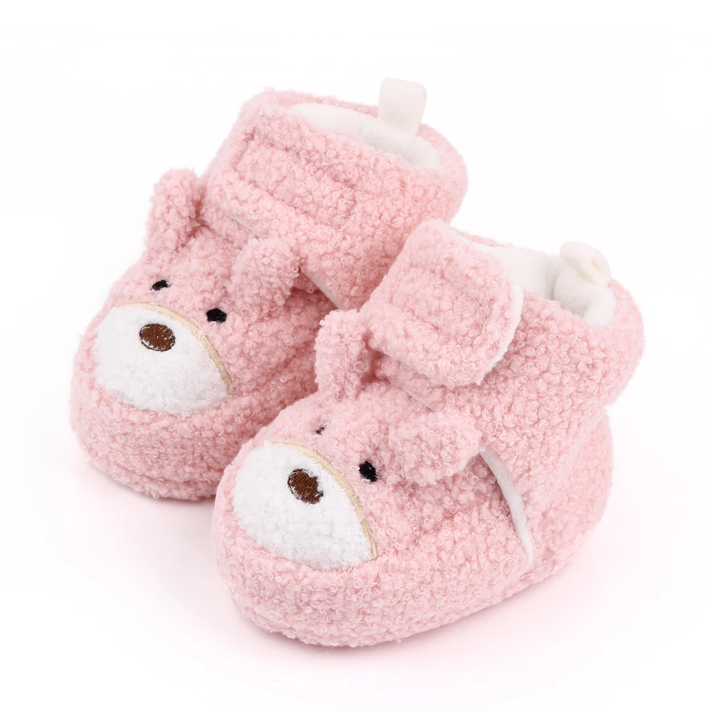 Winter baby boots cute cartoon soft sole baby shoes boys girls manufacture