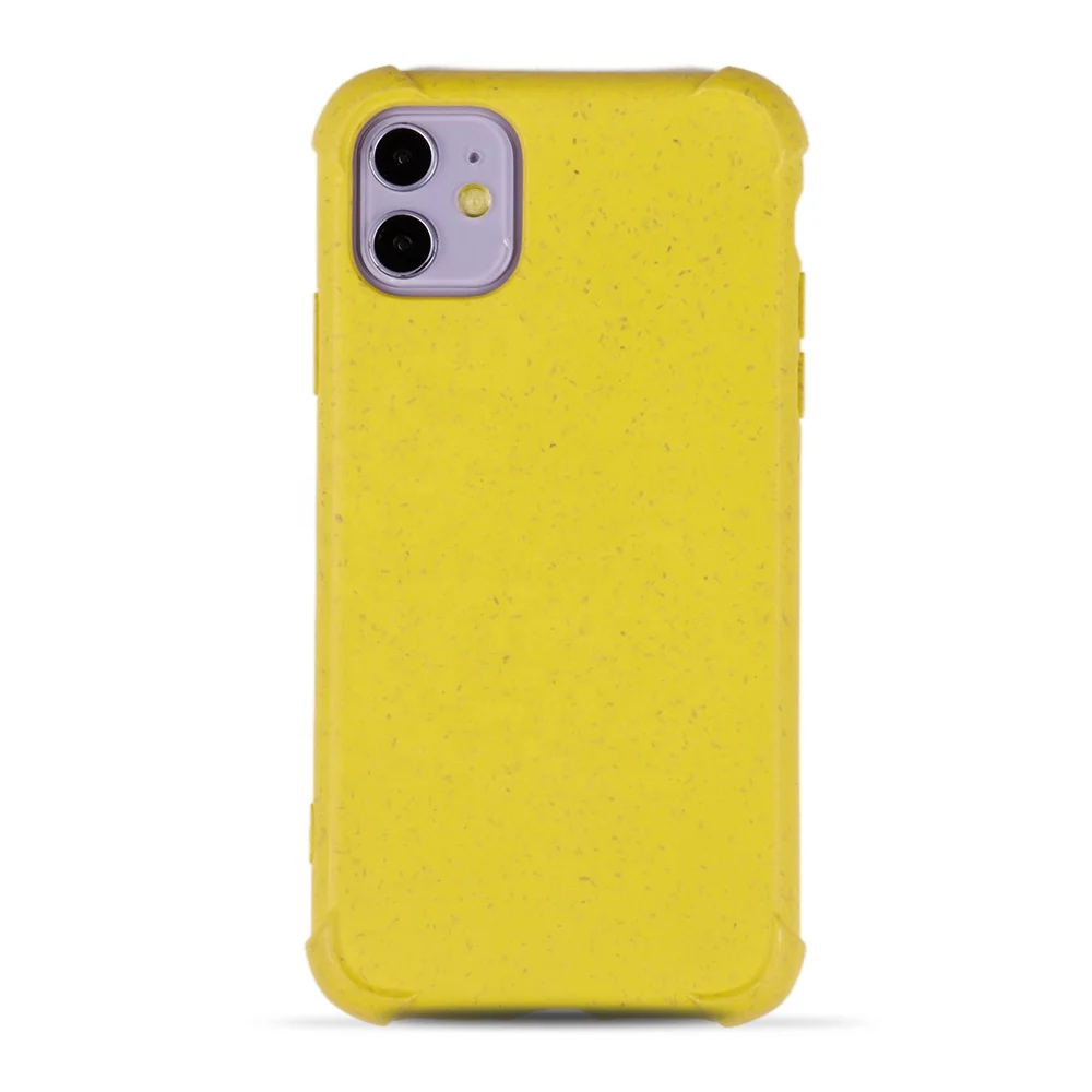 

2021 Amazon hot sale shock proof anti-shocked 100% biodegradable mobile cellphone cases for iPhone 12 pro cover, 6 colors