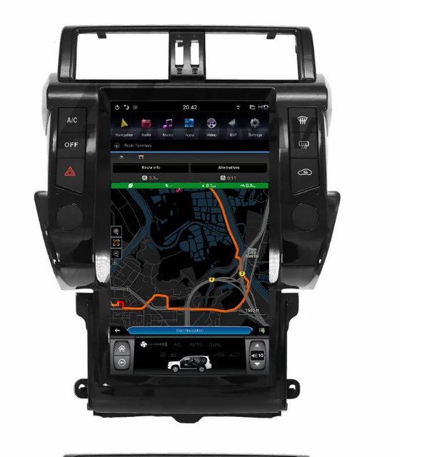 

13.6 inch car GPS Radio GPS navigation for TOYOTA Land Cruiser Prado 2014-2017 multimedia player vertical screen