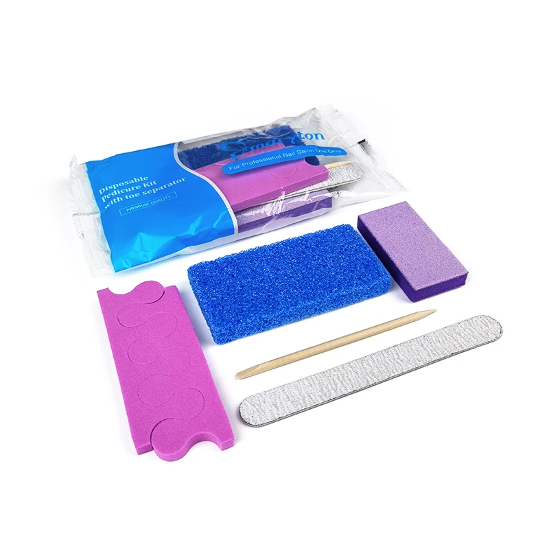 

200Sets/inner case disposable salon nail kit 5pcs pedicure set for salon