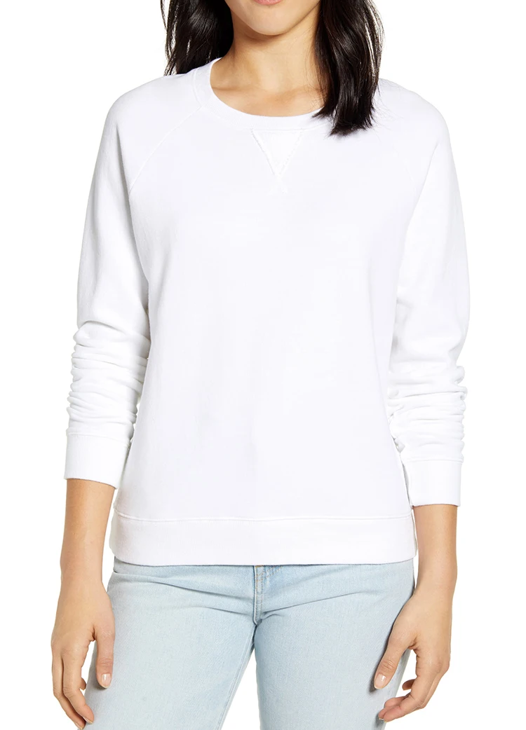 raglan sleeves long sleeve crewneck women plain w