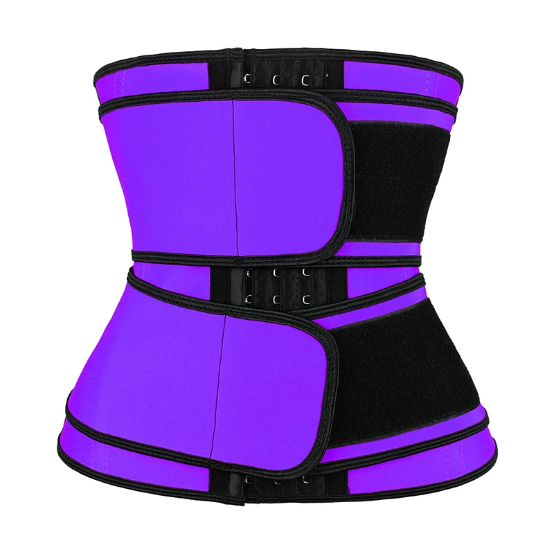 

ATBUTY Double Belts Latex Waist Trainer Body Suit Custom Logo, As shown
