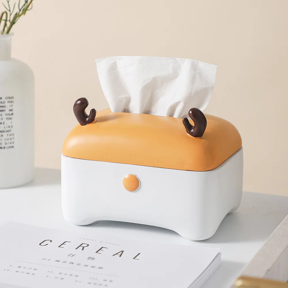 

Nordic Tissue Boxes Storage Jar Alarm Clock Minimalism tissue box holder Living Room Bedroom Home Decoration Accessories