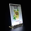 Clear light up menu stands for tables