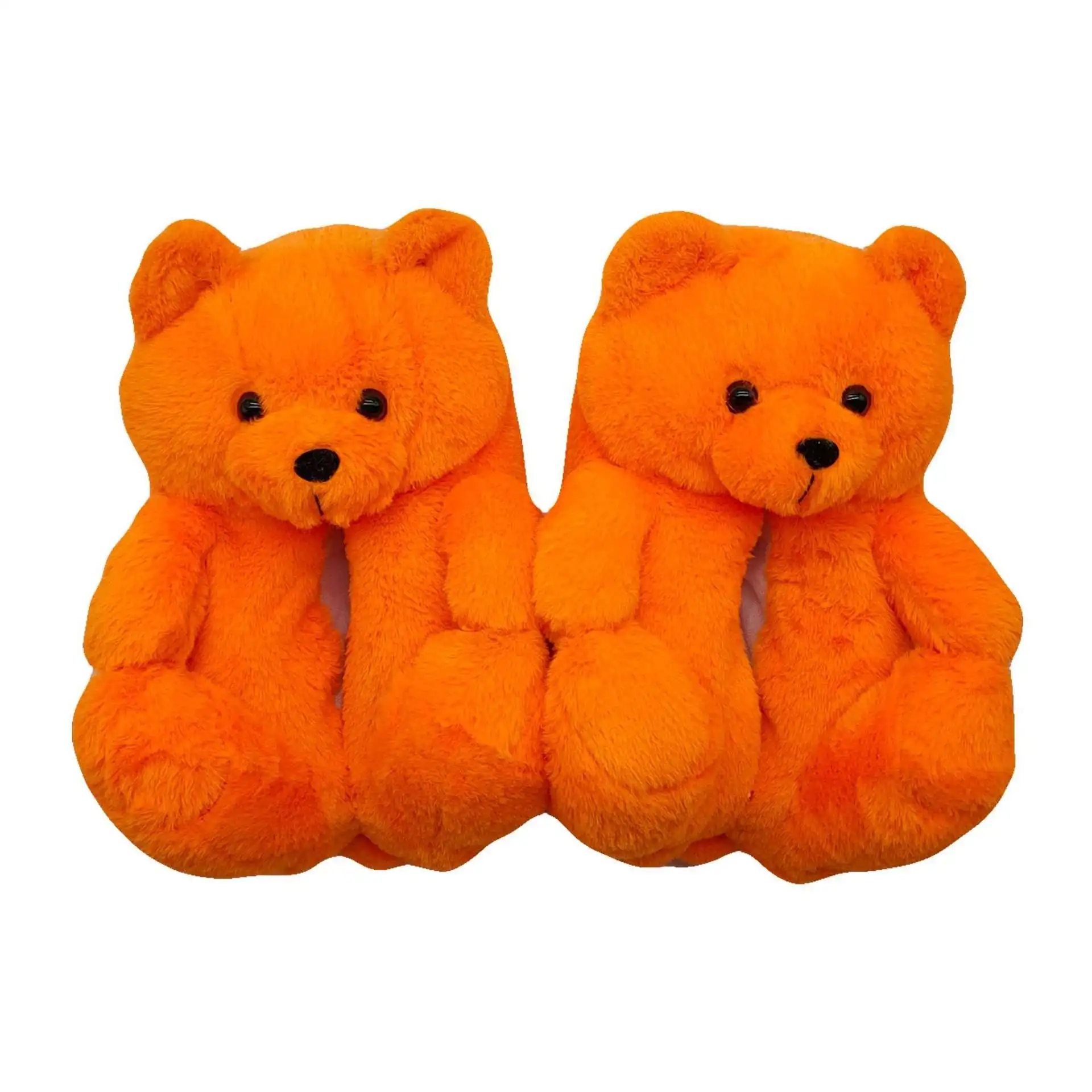 

Wholesale Women's Sandals Children Furry slippers/slides Teddy Bear Winter House Indoor Plush slippers/slides, Picture