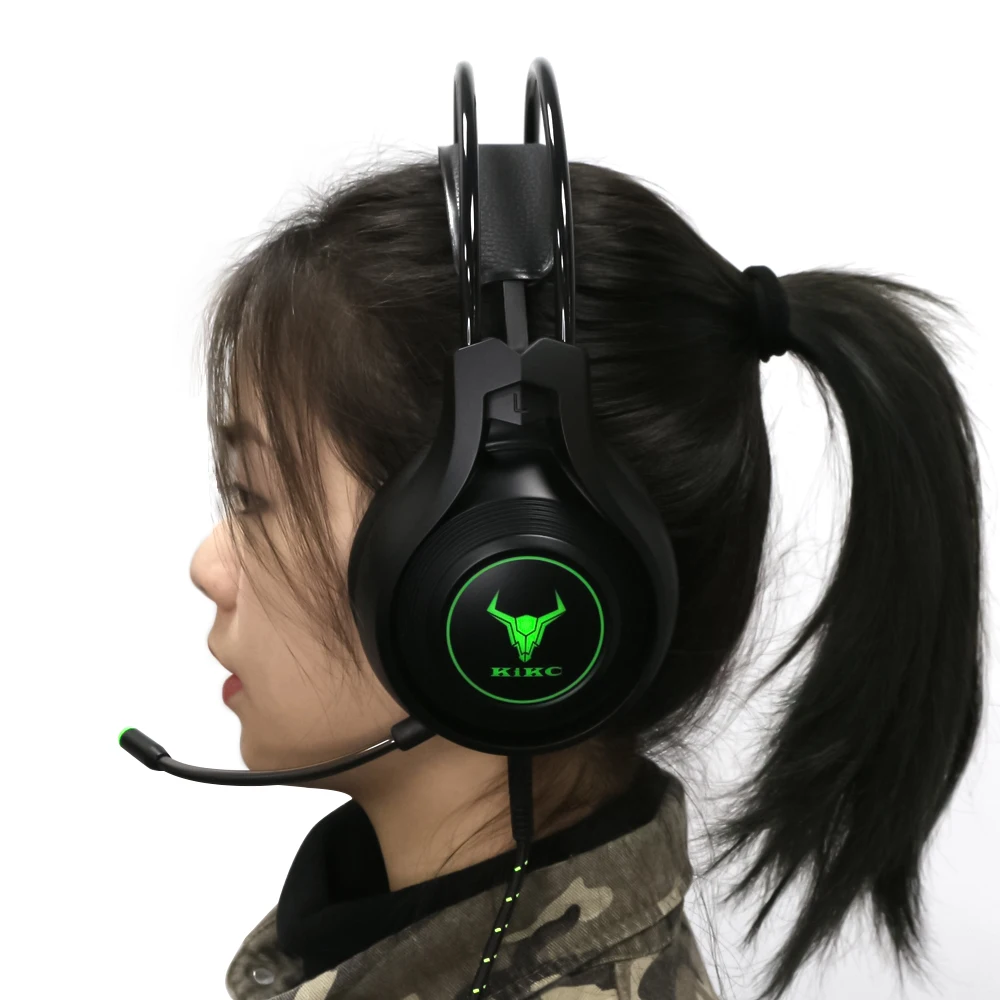 

KIKC V3 Wholesale 3.5mm Cute Led Gamer Headphones Ps4 Gaming Headset Pc Custom Logo Price