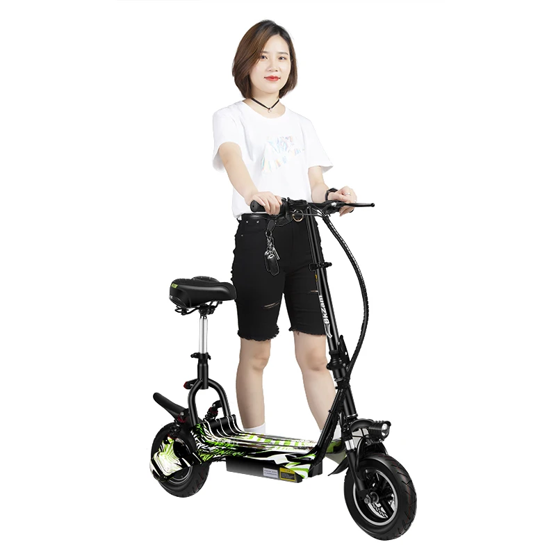 

2020 New Design 36V 5AH-20AH 10 Inch Electric Folding Bicycle, Green yellow grattiti,customized