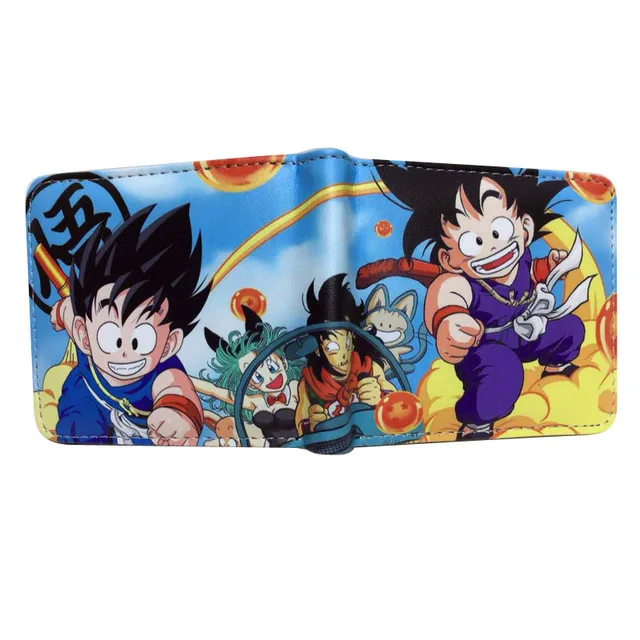 HOT Dragon ball Z DBZ Black Wallet billfold Son Goku short Wallet Purse