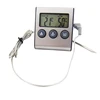 Magnetic Design Digital Alarm Cooking Red Meat Thermometer with Timer Function and External Wire