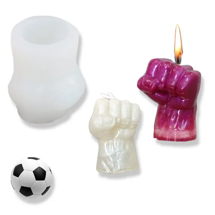 

B-3330 DIY Candle Making mold Ball King Memorial 3D Aromatherapy Candle Fist Epoxy Plaster Decoration Silicone Mold for