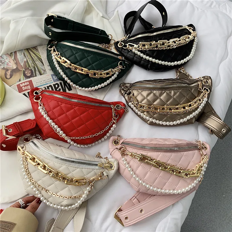 

Wholesale Designer Leather Fashion Fanny pack Popular Women Waist Bags Messenger Waist Bags, 6 colors