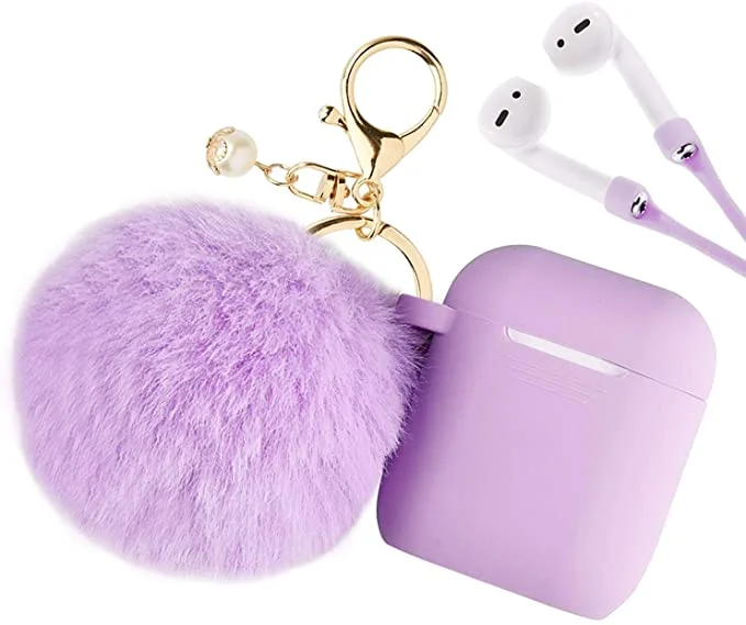 

Silicone protector case for apple AirPods cover, Clear