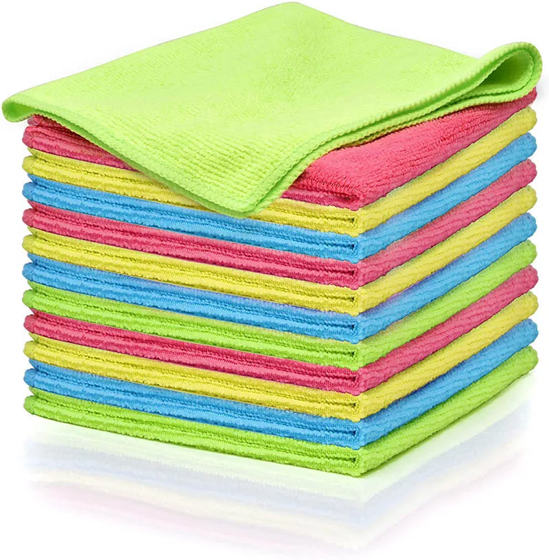 

Microfibre replacement car detailing cloths automotive microfiber cleaning cloth, Blue yellow orange green and customized