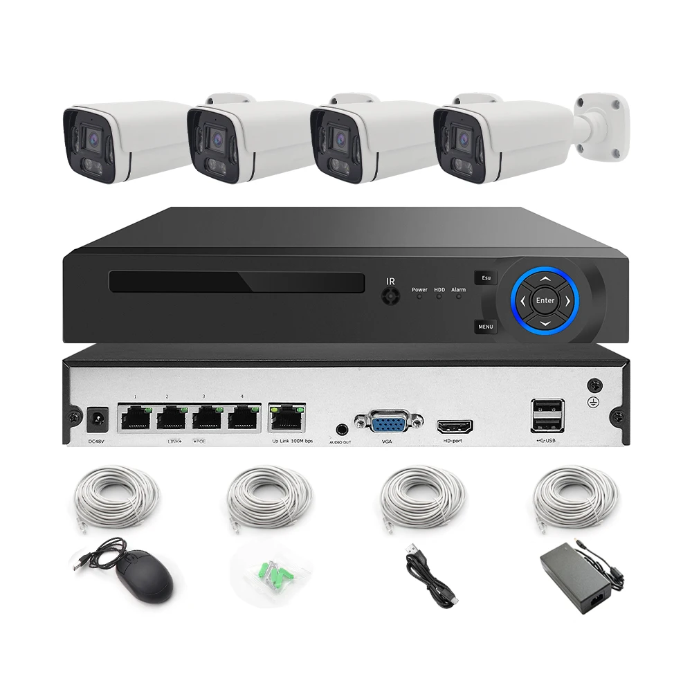 

New Hotselling 4K 8.0MP 4CH POE IP Camera Face Detection Cctv System