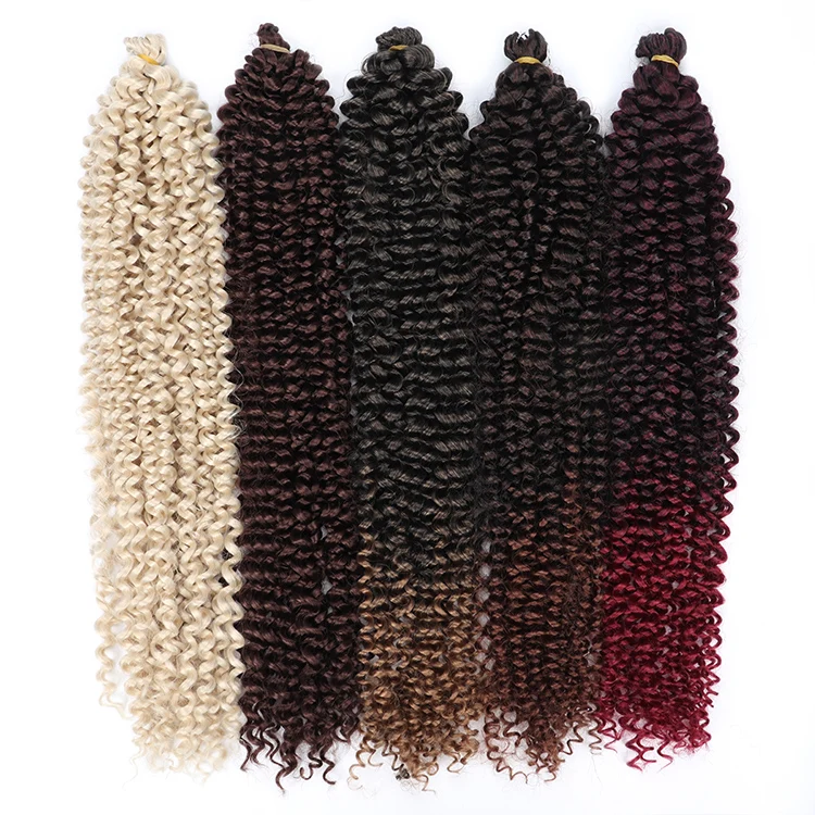 

Zoesoul Water Wave Curly Synthetic Crochet Braiding Hair Extension 22Inch Braids For Afro Women