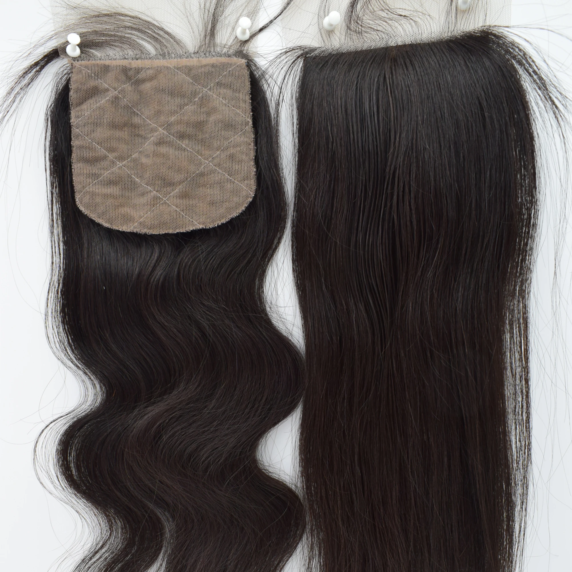 

Silk Base Closure Human Hair 100% Remy Peruvian 4x4 Silk Closure Middle Part Free Part Silk One Donor Virgin Hair Chinese Hair