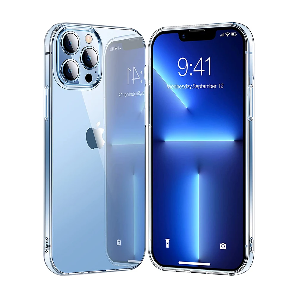 

New Cell Phone Case For iPhone 13 Pro Clear Phone Case Transparent TPU Soft Shockproof Back Cover For iPhone 13 Pro Max