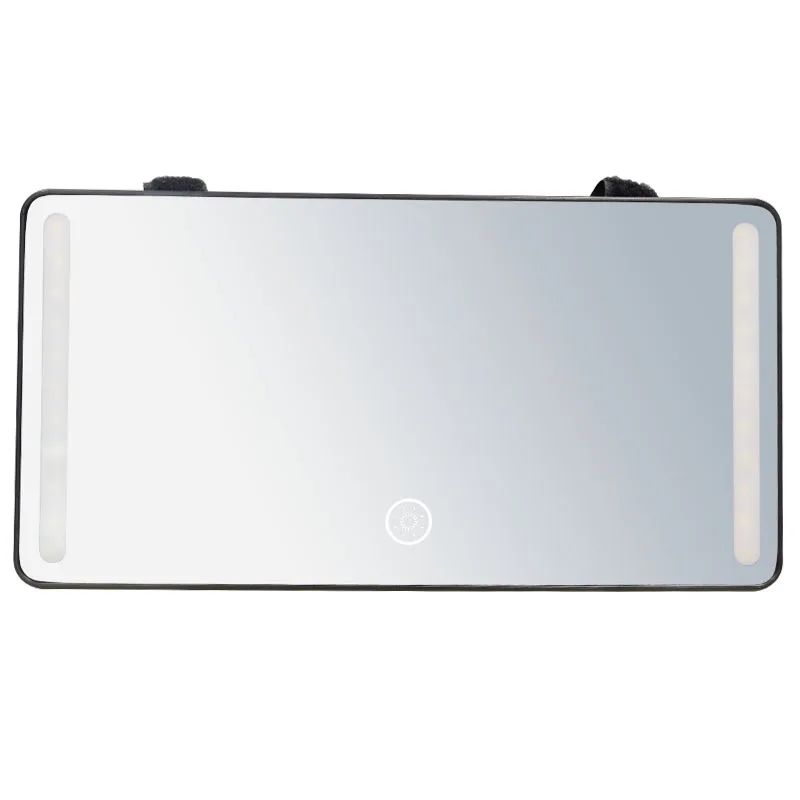 

Amazon hot selling three color lights light-filling mirror makeup led mirror car with dimmable