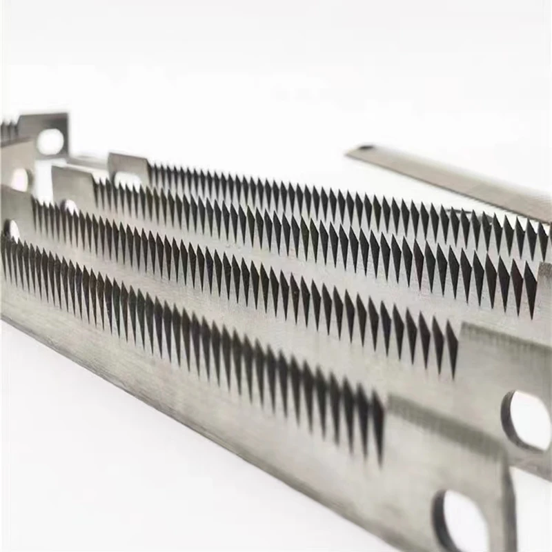 

zigzag and counter knives packaging machine cutting blade serrated sealing blade