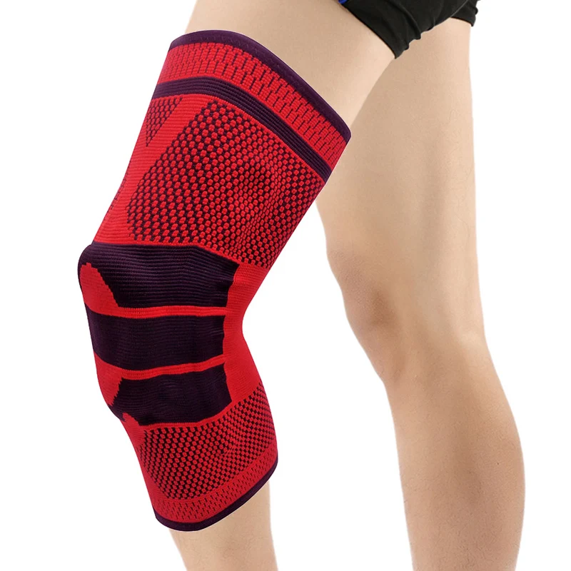 

Outdoor sport Protective Gear Cycling running Adjustable Elastic knee sleeve Knee Pad knee brace, Red/black/grey/blue/light grey/light blue