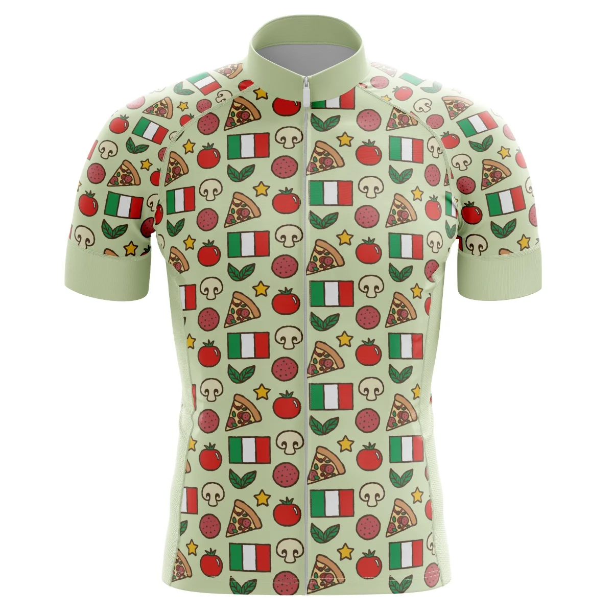 

HIRBGOD TYZ669-01 Italy Cycle Jersey Summer Men Cycling Jersey Short Sleeve Bike Jersey Flag and Pizza Cycling Wear
