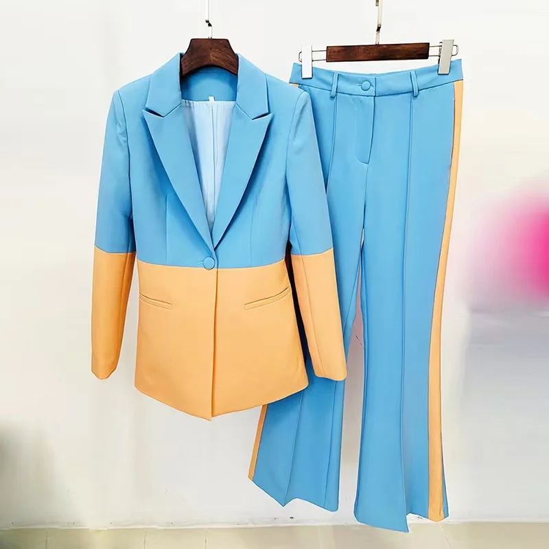 

H3219 New Arrivals Autumn Plus Size Jackets For Woman Women's Jackets With Pants Slim Jacket