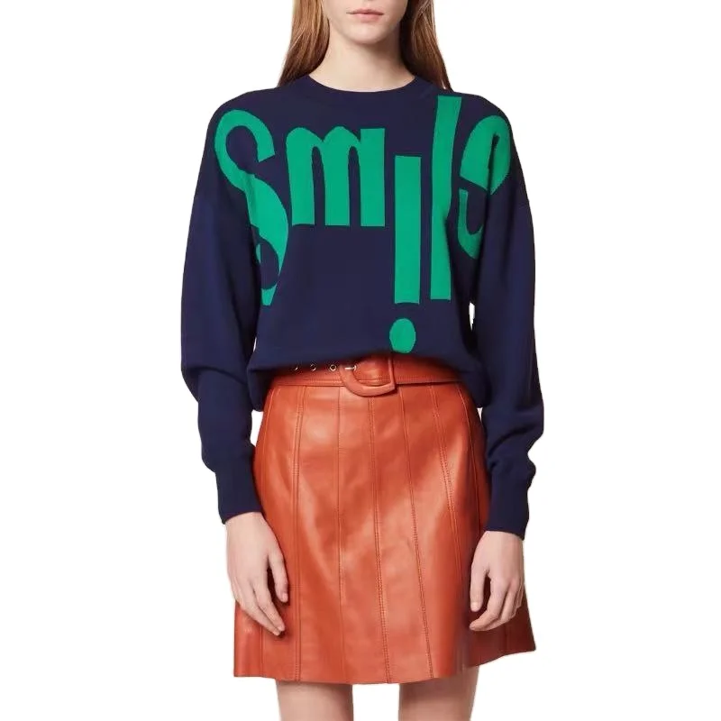 

Autumn&winter Jacquard Viscose Pullover Knitted Women Plus Size Sweater Chompas De Mujer Women's Knitwear, Customized color