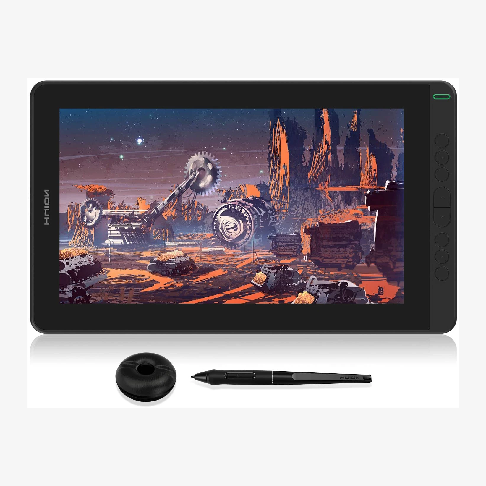 

Stock 2021 HUION Kamvas 13 drawing tablet pen display digital graphic tablet with monitor stand, Black