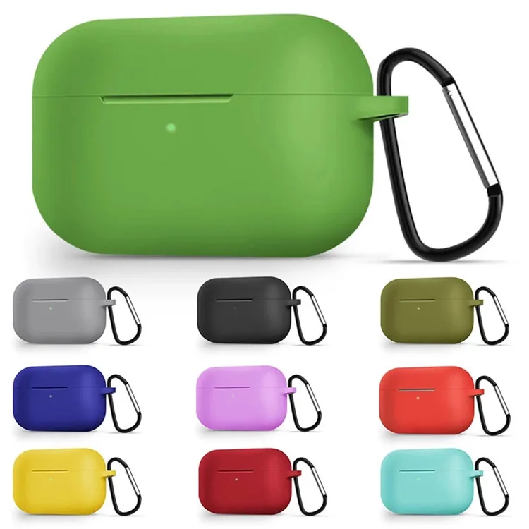 

With Hook Soft Silicone Case for AirPods Pro Cases Protective Shell Headphone Cover for AirPods Pro Shockproof Bag Fun, Available in multiple colors