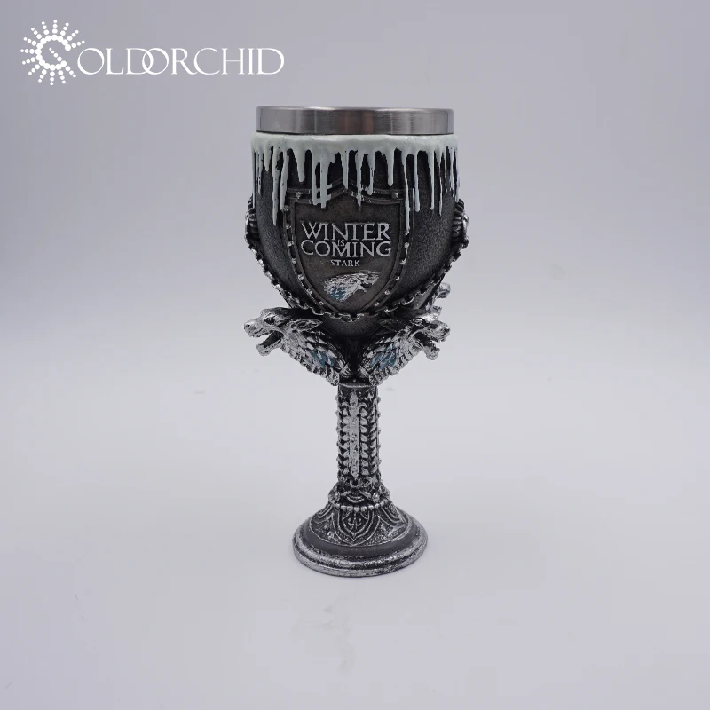 Wholesale High-quality Stainless Steel Dragon black goblet game of thrones cup beer mug