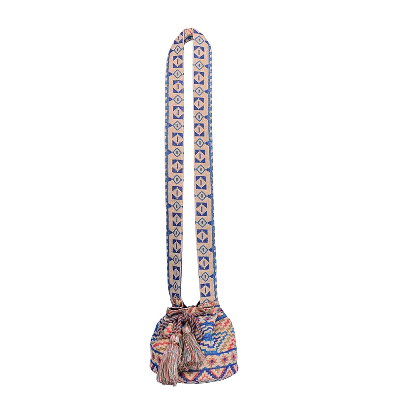 

Fashion Design Ladies Mochila Crochet Women Single Shoulder Tote Bag, Blue multi
