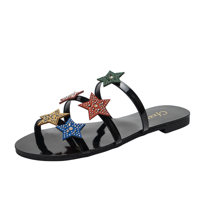 

2021 fashion star flat casual flat slippers for women