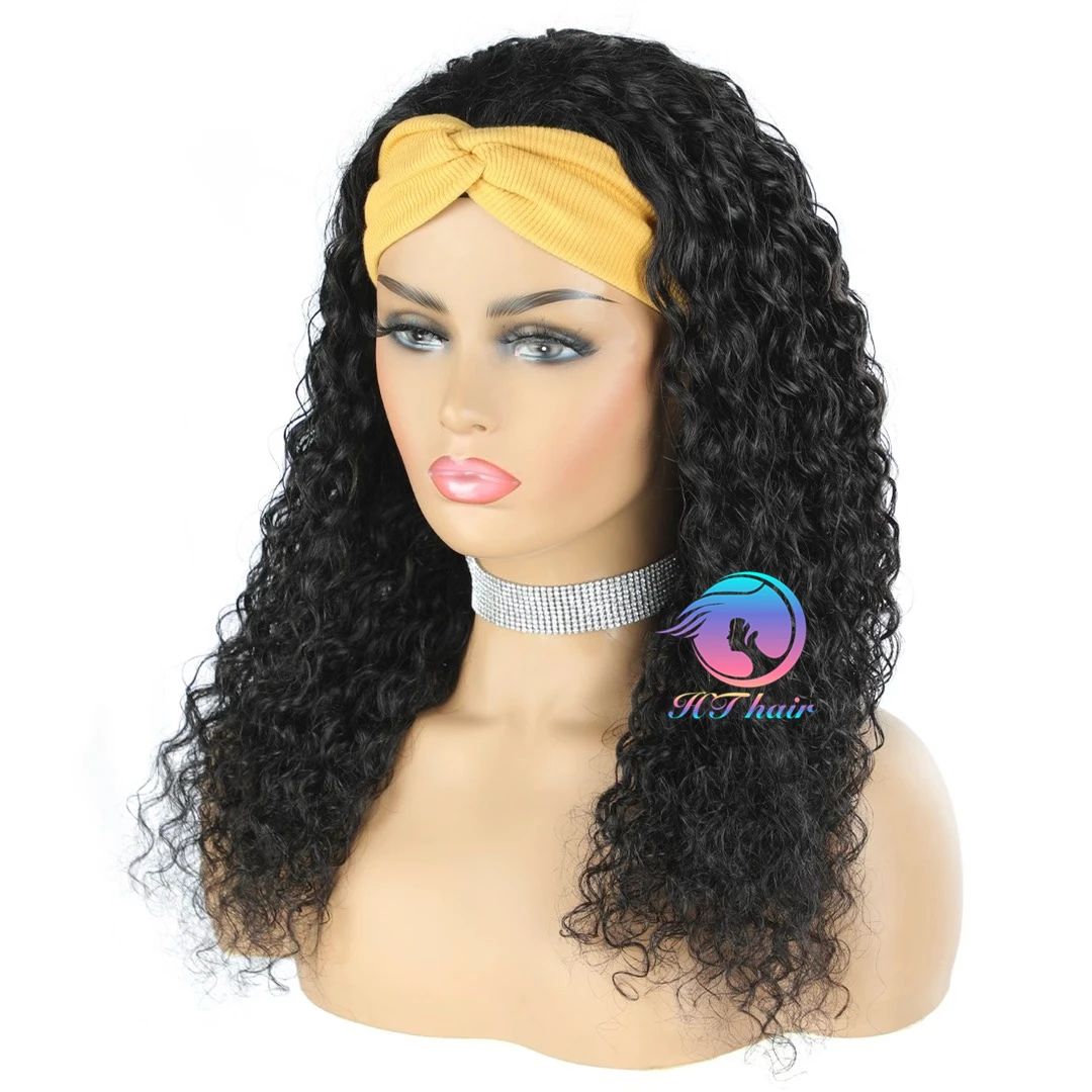 

ready to ship New Style Half Wig Long Wavy Hair Headband human hair Wig for Women
