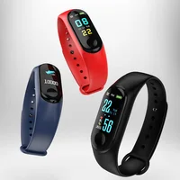 

2019 hot sale fitness band color-screen smart bracelet m3 band M3 smart watch with yoho sports app