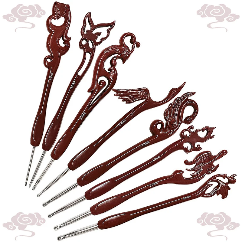 

Retro crochet hook set 8pcs/set knitting crochet needles knitting and crochet needles set