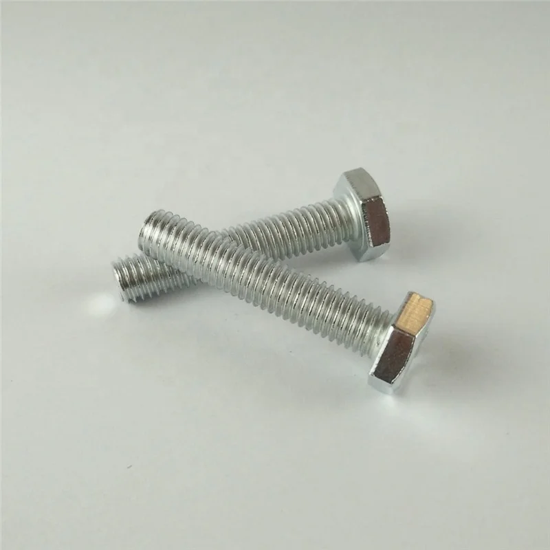 
Hex bolt manufacturer high quality DIN933 8.8 grade galvanized hex bolts Hexagonal nuts 