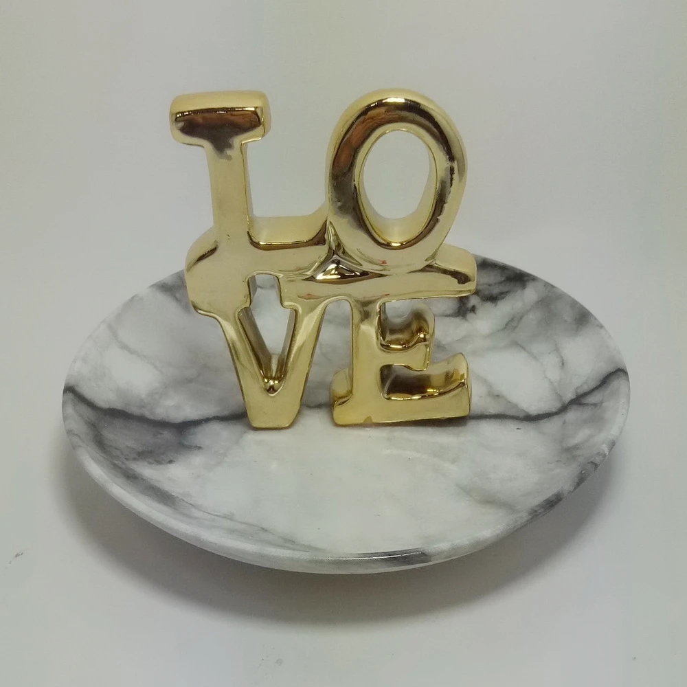 

Ceramic Ring Dish Decorative Trinket Plate -Remember I Love You Mom Day Gift