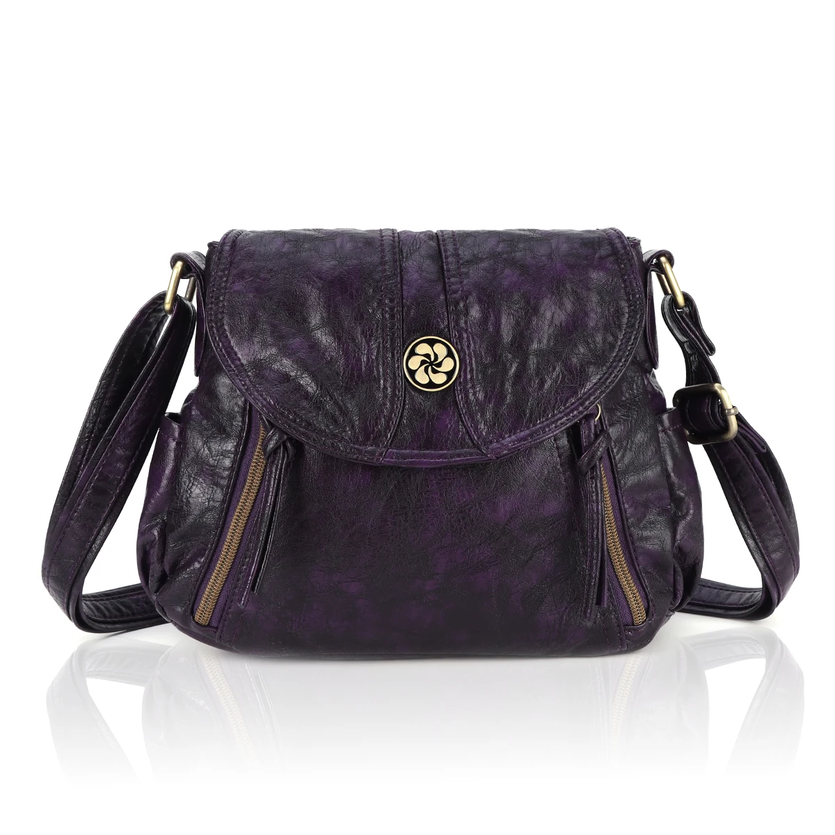 

Angel Barcelo Hot Sale Tote Handbags Washed PU Leather Shoulder Bag, Custom