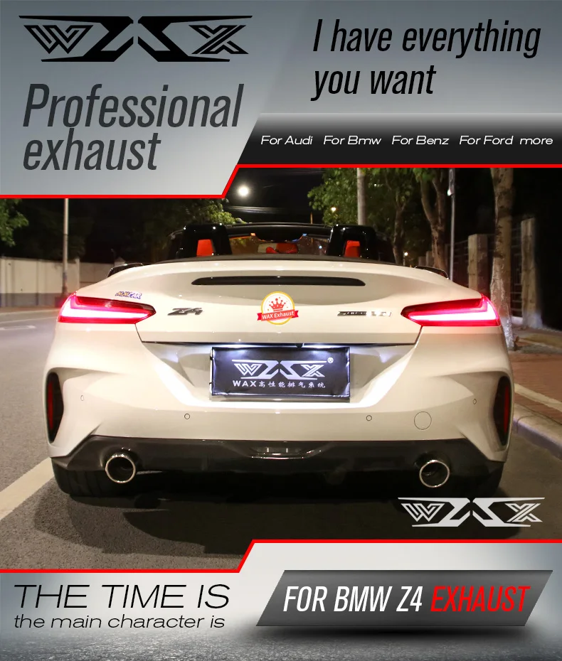 Performance Exhaust Downpipe Muffler  Valvetronic Electronic Exhaust Catback System For BMW Z4 G29 2019-2021