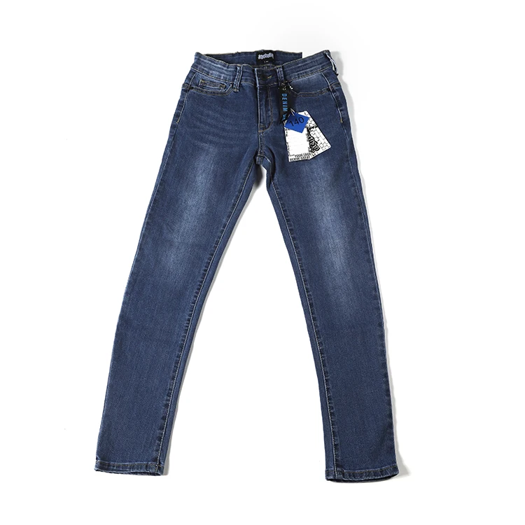
Factory Best Quality Export Casual Washed High Waist Boys Denim Jeans Pant 