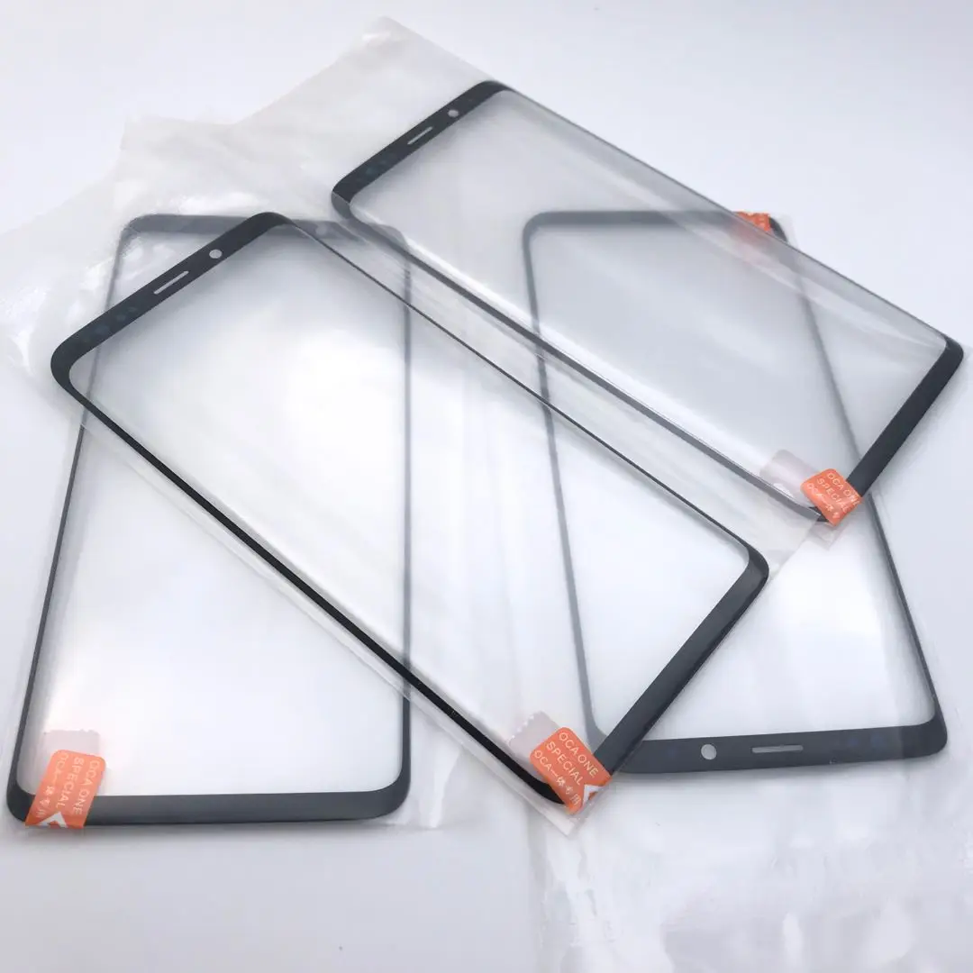 

Outer front glass lens with oca for samsung galaxy s9 plus, Black