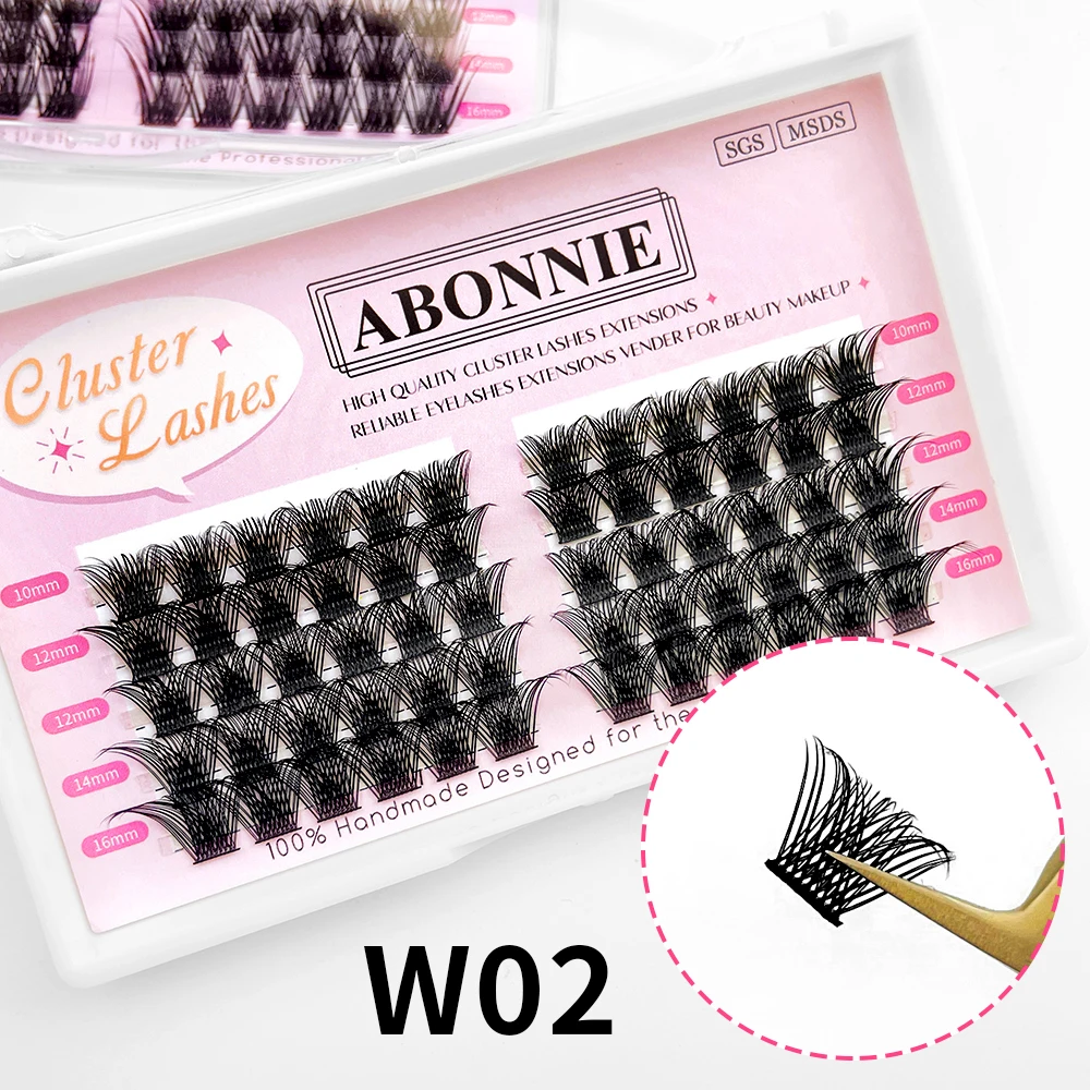 

Abonnie Mink Cluster Lashes Wholesale 8-16mm c d Cc Dd Curl Mink Lash Clusters Diy Lash Extension Kit