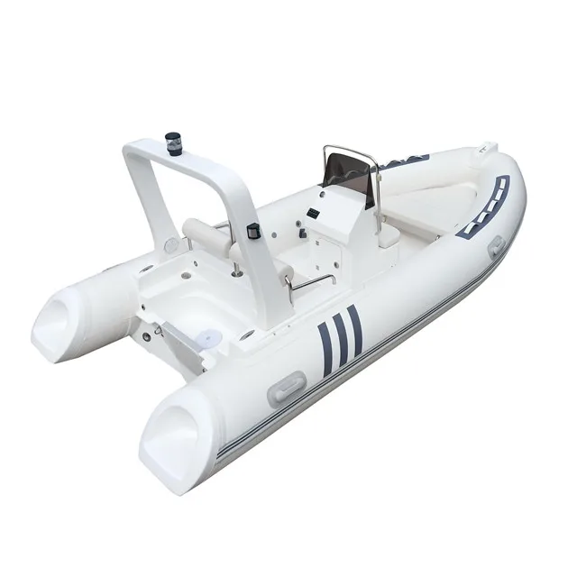 

CE rib boat16ft deep V-shape fiberglass hull hypalon or pvc tube, Customized