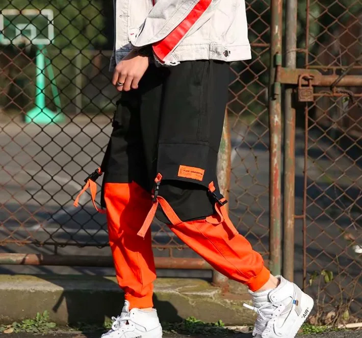 

Mens Fashion Splice joggers pants Cargo Pants Mens Trousers