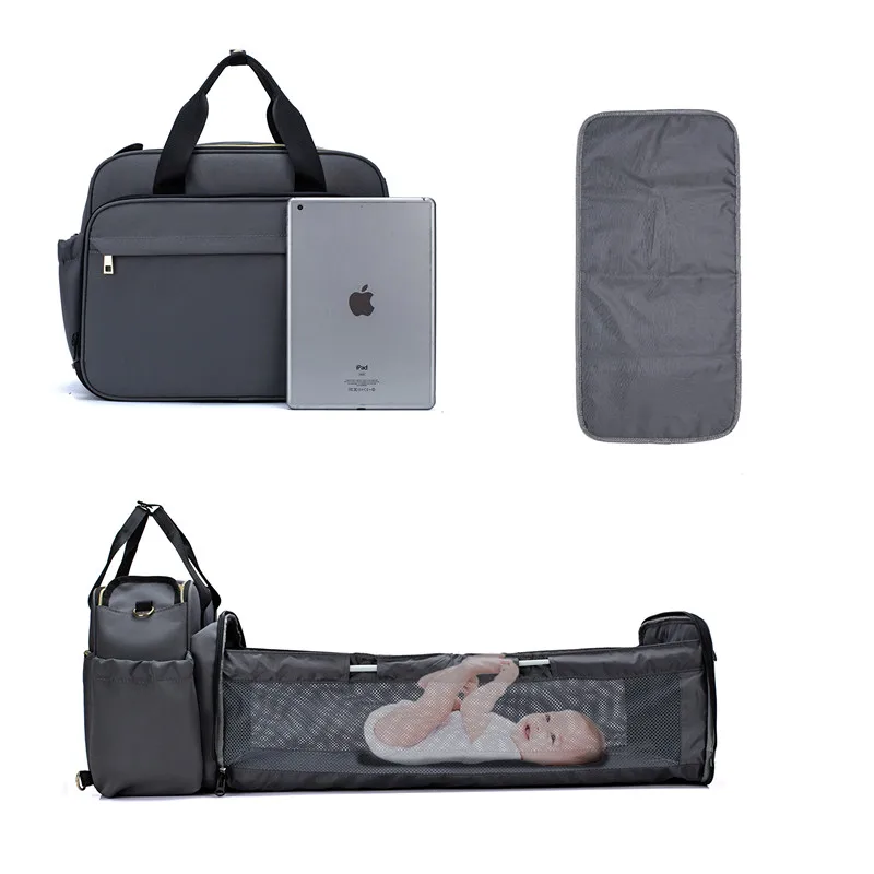 

4-in-1 Multi Baby Diaper Bag Love Travel Baby Bag With Bed