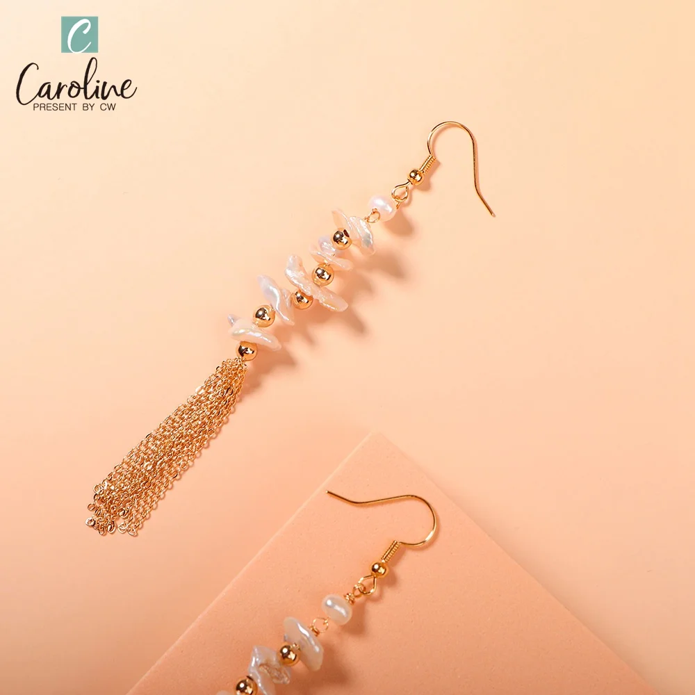 

Tassel Drop Pearl Gemstone Women Earrings Fashion Statement